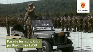 Parade for Kong Olav på Bardufoss 1959 [upl. by Animrelliug]