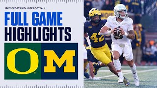 No 1 Oregon vs Michigan FULL GAME HIGHLIGHTS  Big Ten on CBS [upl. by Ayouqes]