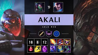 Akali Mid vs Yasuo Triple Kill Legendary  EUW Master Patch 1416 [upl. by Lithea656]