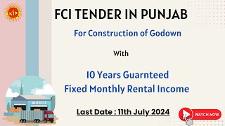 FCI Tender in Punjab  FCI Warehouse Tender  Punjab Tender  Food Storage Warehouse fci [upl. by Farris]