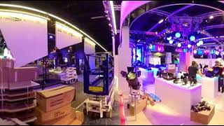 Buildup Prolight  Sound 2018  Hall 50 in 360° Video  Laserworld [upl. by Tennes]