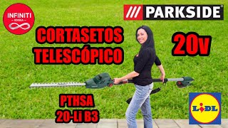 CORTASETOS TELESCOPICO recargable 20v PARKSIDE [upl. by Nazus]