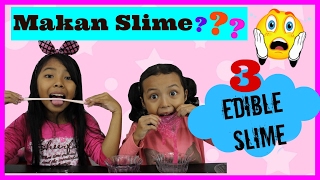 DIY EDIBLE SLIME  Keira Charma Makan Slime [upl. by Freedman]