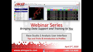 12 Race Studio 2 Analysis User Interface  Live Webinar  422020 [upl. by Acsot]