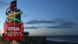 What is Redcars vertical pier BBC News [upl. by Leahcam]