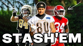 Stash these 10 Training Camp Stars in Dynasty Football [upl. by Esoryram850]