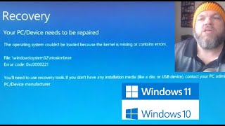 FIX 0xc0000221 Error Code RECOVERY Your PCDevice Needs to be Repaired Operating System Blue Screen [upl. by Audun]