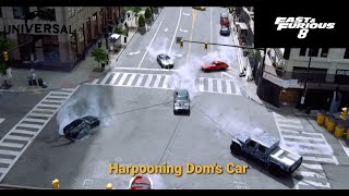 The Fate Of The Furious  Harpooning Doms car 2017 [upl. by Jeremias728]