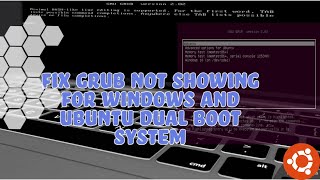 FIX GRUB not showing for Windows and Ubuntu dual boot system [upl. by Blackburn]