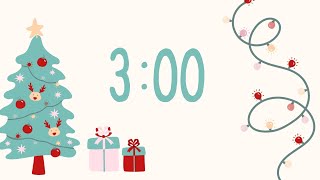 3 Minute Countdown Timer  Holiday Themed Music [upl. by Peih]