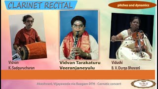 UKS CARNATIC  Tarakaturu Veeranjaneyulu  Clarinet Concert  warm rich and expressive tone [upl. by Ellimac]