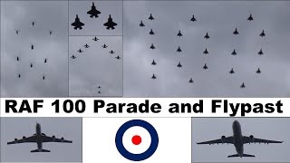 RAF 100 Parade and Flypast Highlights  2018 [upl. by Dre998]