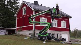 Leguan Lifts in action Safe roof antenna and chimney maintenance with Leguan 190 with trailer [upl. by Reseda]