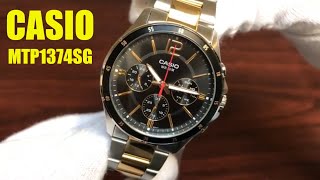 Unboxing Casio MTP1374 Steel MultiFunction Watch MTP1374SG1AV [upl. by Aonian]