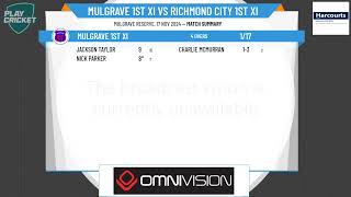 Mulgrave 1st XI v Richmond City 1st XI [upl. by Nuncia533]