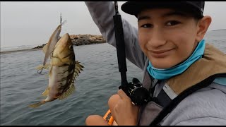 Kayak Fishing in Front of OB Pier [upl. by Dorry]