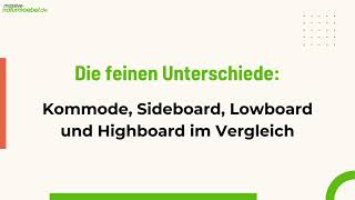 Die Unterschiede – Kommode Sideboard Lowboard und Highboard [upl. by Gehman682]