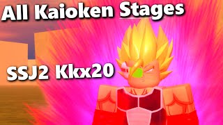 Mastered Kaioken x20 All Kaioken Stages  DBZ Online Generations [upl. by Kcirdes164]