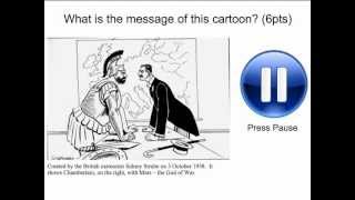 WW2 Appeasement  Cartoon Analysis Chamberlain Vs Mars [upl. by Wernick]