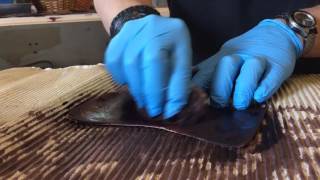 How to colour leather with alcohol based dyes [upl. by Berfield148]