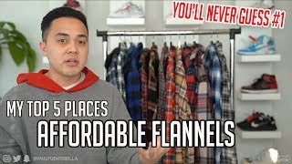 AFFORDABLE FLANNELS  My TOP 5 stores to SHOP and Haul [upl. by Orin]