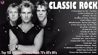 Top 100 Best Classic Rock Songs Of All Time  70s 80s 90s Rock Playlist  CCR ACDC Bon Jovi Queen [upl. by Nhguaval]