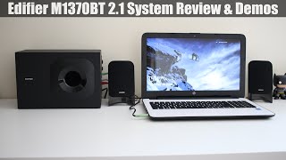 Edifier M1370BT 21 Speaker System Review  Demos [upl. by Whitelaw]