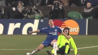 Del Horno brutal foul on Messi Barcelona  Chelsea 2006 [upl. by Aserehc]