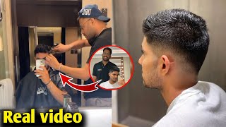 Shubman Gill changed barber  Shubman gill new hair style  Shubman gill hair cutting [upl. by Erskine718]