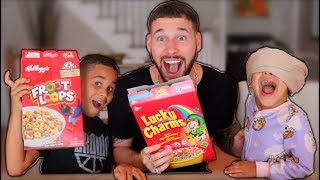 Guess That Cereal Challenge FamousTubeKIDS [upl. by Delfeena]