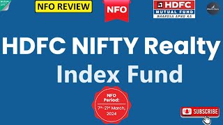 NFO Review  HDFC Nifty Realty Index Fund  New fund offer [upl. by Leta]