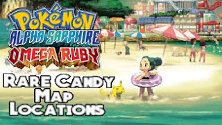 Pokemon Omega Ruby amp Alpha Sapphire  Rare Candy Locations Most [upl. by Brieta904]