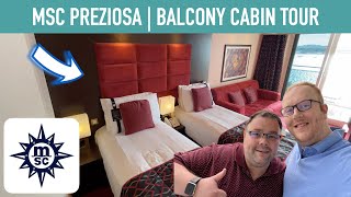 MSC Preziosa  Balcony Cabin Tour [upl. by Chancelor]