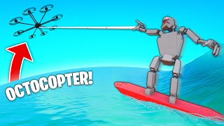 Pulling Surfing Robot With A Octocopter  Trailmakers [upl. by Dot569]