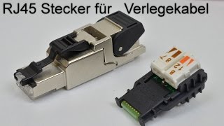 RJ45 Stecker auf Verlegekabel crimpen  aufbringen RJ45 Netzwerkstecker aufbringen [upl. by Buchbinder409]