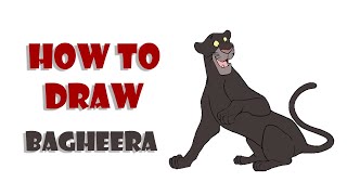 How to Draw Bagheera  The Jungle Book [upl. by Adranoel]