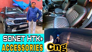 Kia sonet htk cng fitted reviewBucket seatcovers 7d mats ACCESSORIES FOR SONET 2020 [upl. by Clere862]