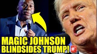 Magic Johnson Just DROPPED A BOMBSHELL On Trump [upl. by Naujyt]