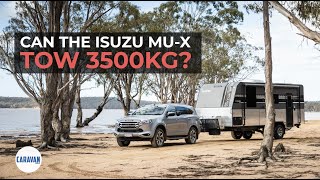 2021 Isuzu MUX Caravan Tow Test  Can It Really Tow 3500kg [upl. by Esiouqrut]