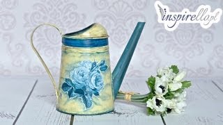 Decoupage krok po kroku  błękitna konewka [upl. by Perce]