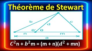 STEWART  Théorème de Stewart  Stewarts Theorem [upl. by Ahsinut]