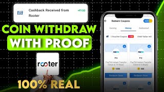 how to withdraw money from rooter app to Paytm wallet  Rooter app se paise kaise withdraw kare [upl. by Akired215]