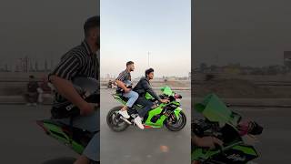 Kawasaki ninja Zx10r prank on friends shorts shorts [upl. by Karie]