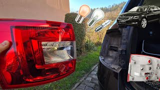 Skoda Octavia III  Rear light bulb replacement amp vcds list [upl. by Irroc]