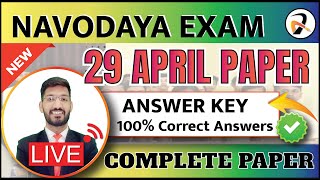 Navodaya Paper Answer key 2023 Class 6  JNVST Paper Answer Key  Navodaya English Paper Solution [upl. by Nerahs]