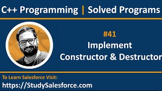 41 C  How to implement constructor and destructor in a class in c  by Sanjay Gupta [upl. by Arela]