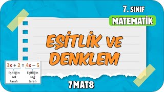 EÅŸitlik ve Denklem ðŸ“˜ tonguÃ§CUP 2Sezon  7MAT8 2024 [upl. by Eecart]