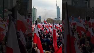 Marsz Niepodległości 2024 💪poland warsaw marszniepodległości [upl. by Moersch]