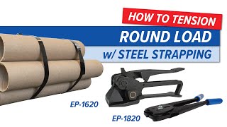 How To Tension Round Load with Steel Strapping [upl. by Ulphia]