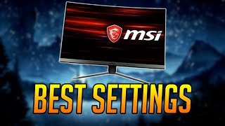 MY OPTIMAL SETTINGS GUIDE FOR MSI OPTIX MAG241C Settings options explained my settings [upl. by Jacquenette]